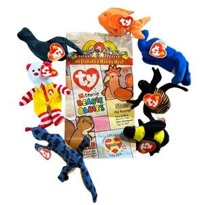 Ty Orange and Blue Stuffed Animals Collection